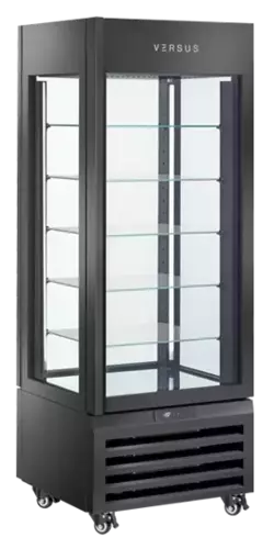 Witryna cukiernicza panoramiczna czarna 440 l | CoolHead, VRP404B 2