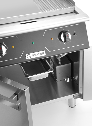 Grill elektryczny nastawny z szafką Perfecta (płyta 1/3 ryflowana + 2/3 gładka), szer. 700 mm | Grafen, GREG43C 3