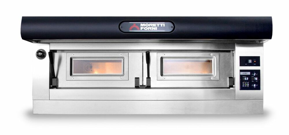 Elektryczny piec jednokomorowy P120 B z okapem i bazą  | Moretti Forni, MFP120BM 1