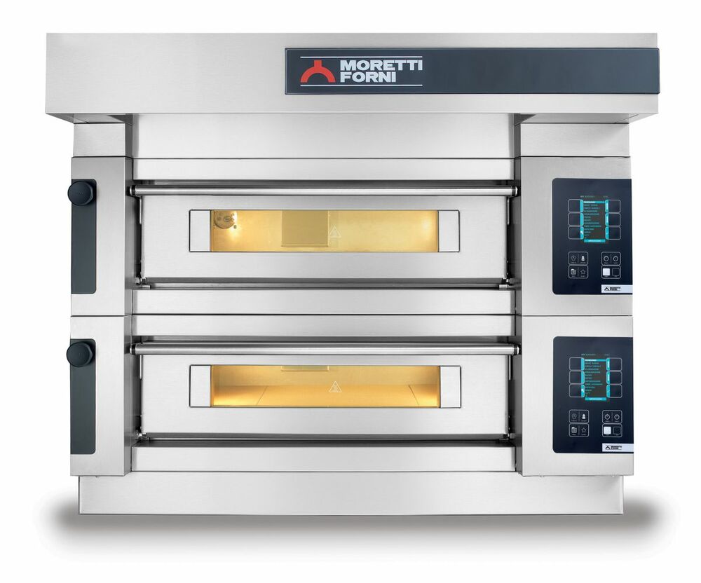 Piec dwukomorowy S105 z okapem i bazą | Moretti Forni, MFS105D 1