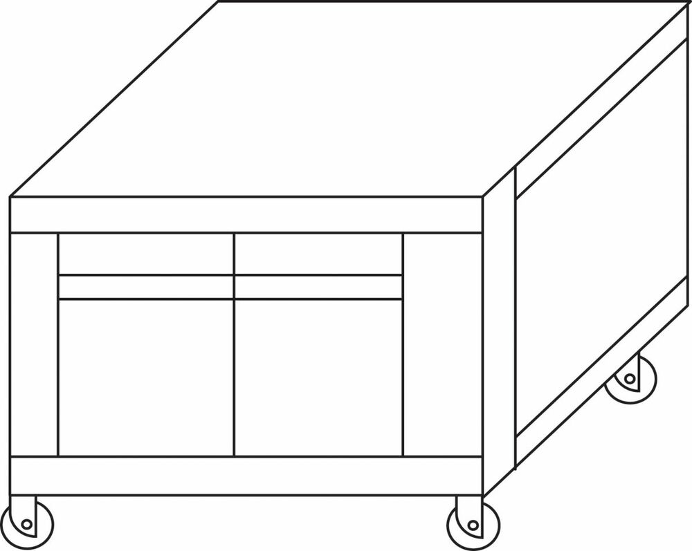 Podstawa z komorą rozrostu na kołach do pieca S125 H=600mm | Moretti Forni, MFS125SL60 1