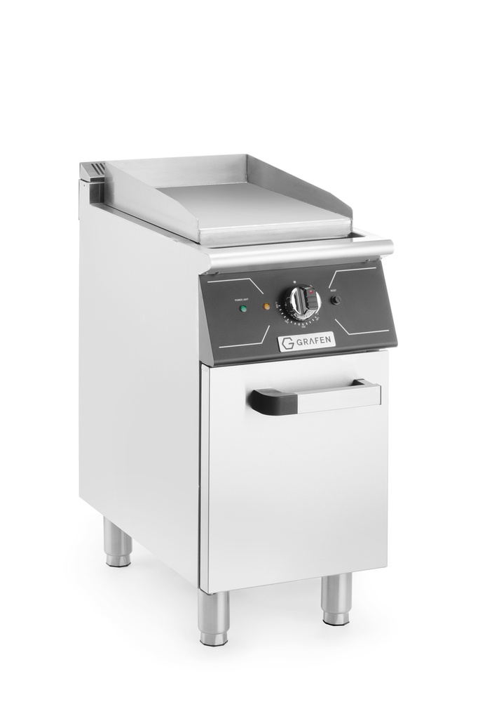 Grill elektryczny nastawny z szafką Perfecta (płyta ryflowana), szer. 400 mm | Grafen, GREG1C 1