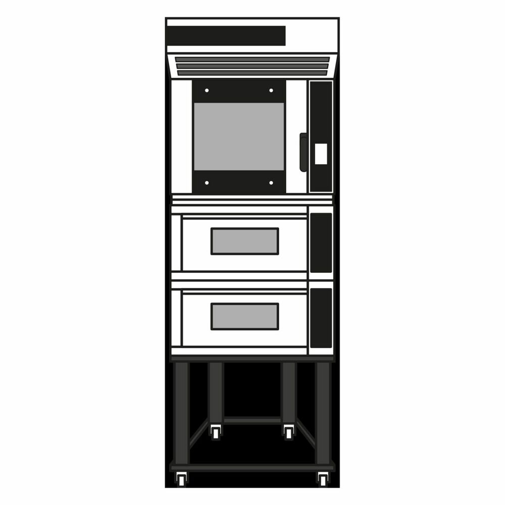 Zestaw piekarniczo-cukierniczy: F50E + Ideck ID60.60D + podstawa z komorą rozrostu H=700mm | Moretti Forni, MFIBAKE20 1