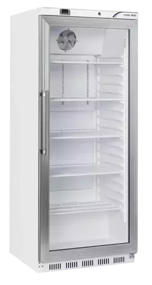 Szafa chłodnicza przeszklona GN 2/1, 600 l, biała | CoolHead, QRG600 1