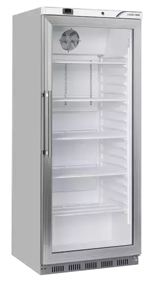 Szafa chłodnicza przeszklona GN 2/1, 600 l, stal nierdzewna | CoolHead, QRXG600 1