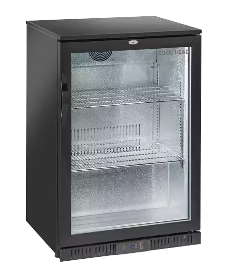 Lodówka minibar czarna, jednodrzwiowa 133 l (wys. 900 mm) | CoolHead, BBC138 1