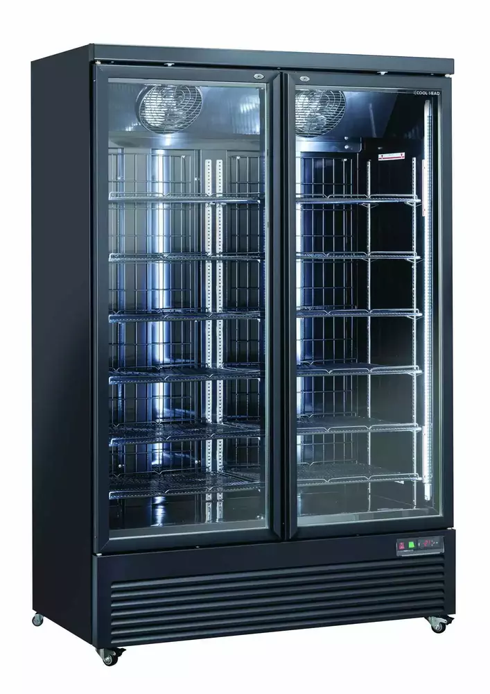 Szafa mroźnicza dwudrzwiowa gastronomiczna czarna 1084 l, 1340x760x2040 mm | CoolHead, RFG1350B 1