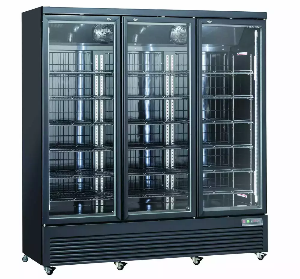 Szafa mroźnicza trzydrzwiowa gastronomiczna czarna 1450 l, 1880x760x2040 mm | CoolHead, RFG1900B 1