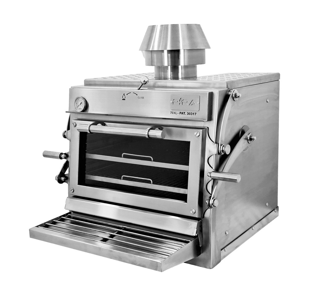 Piec grillowy węglowy SILVER 70 XL ED z drzwiami lift-up, 936x722 mm | Pira, 480.107 1