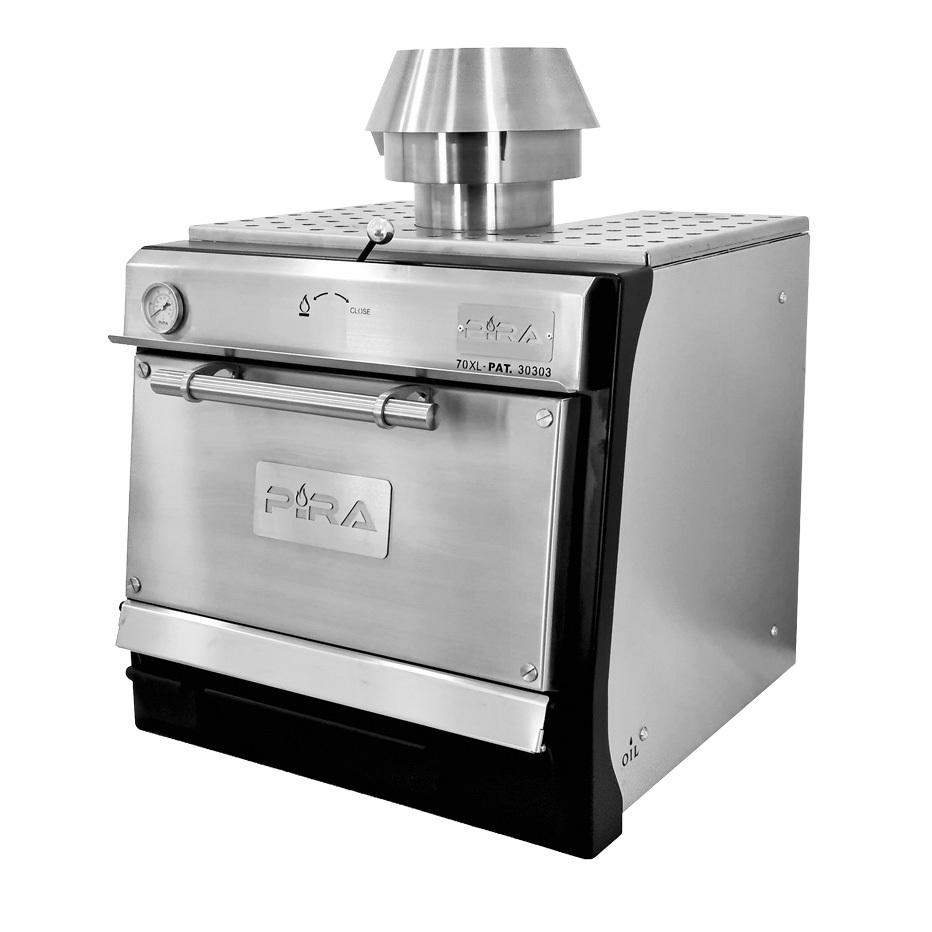 Piec grillowy węglowy LUX 70 XL SD z drzwiami pełnymi, 706x625 mm | Pira, 480.103 1