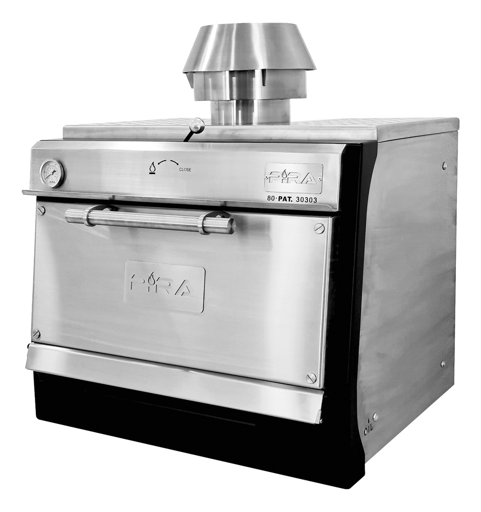 Piec grillowy węglowy LUX 80 SD z drzwiami pełnymi, 800x615 mm | Pira, 490.103 1
