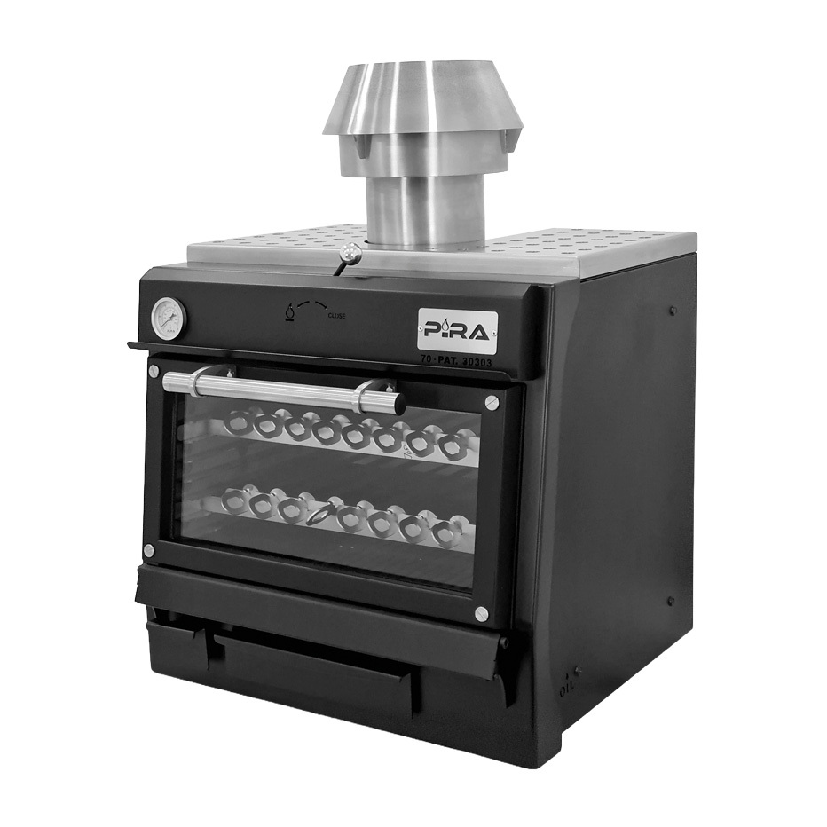 Piec grillowy węglowy BLACK 70 AB ze szklanymi drzwiami, 706x555 mm | Pira, 450.101 1