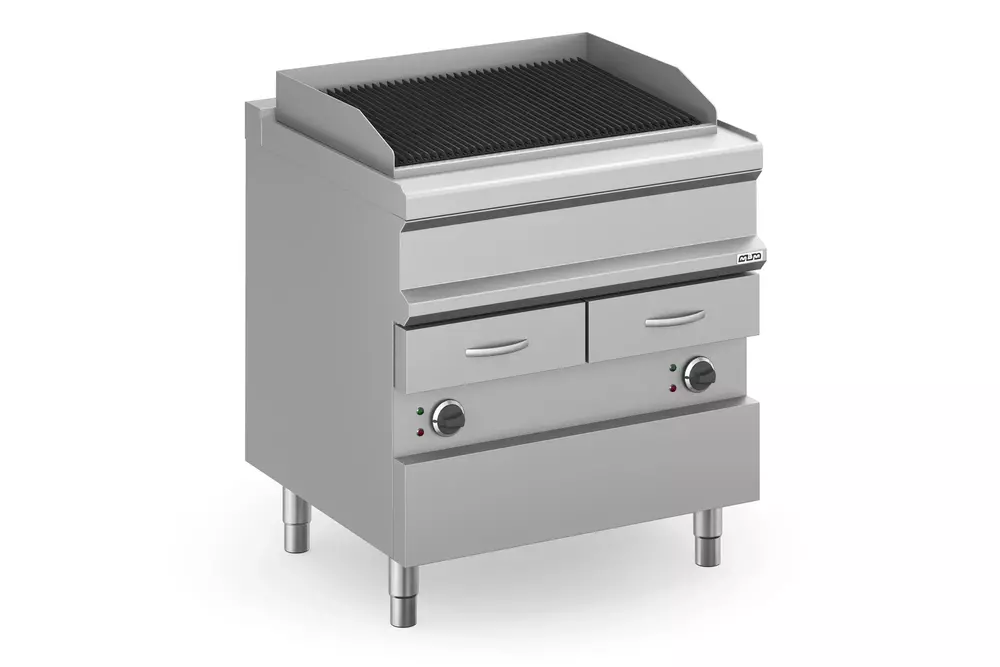 Grill wodny, elektryczny, na szafce z szufladą na wodę 700x700,  Magistra Plus 700 | Grafen, GRMWGE78A 1