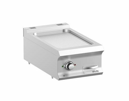 Płyta grillowa elektryczna pojedyncza nastawna ryflowana, linia DominaPro 700 | Grafen, GRFTBE74TR 1
