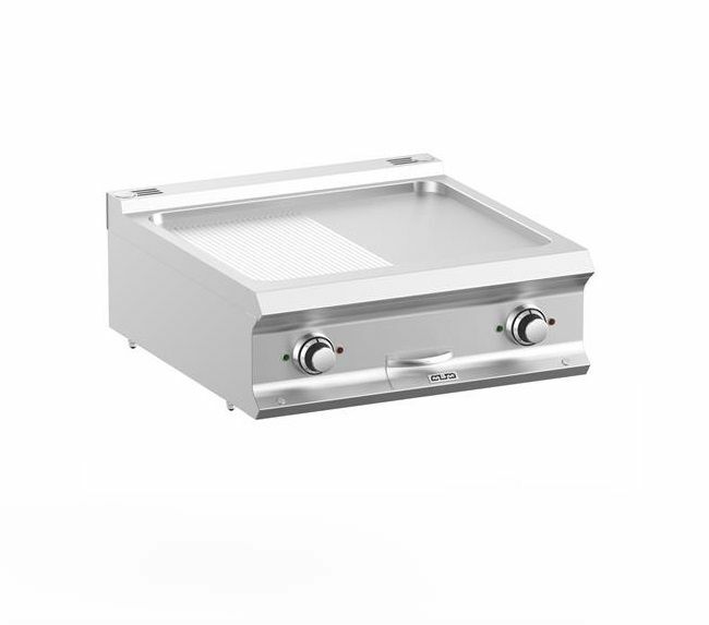 Płyta grillowa elektryczna podwójna nastawna 1/2 gładka + 1/2 ryflowana, linia  DominaPro 700 | Grafen, GRFTBE77TLR 1