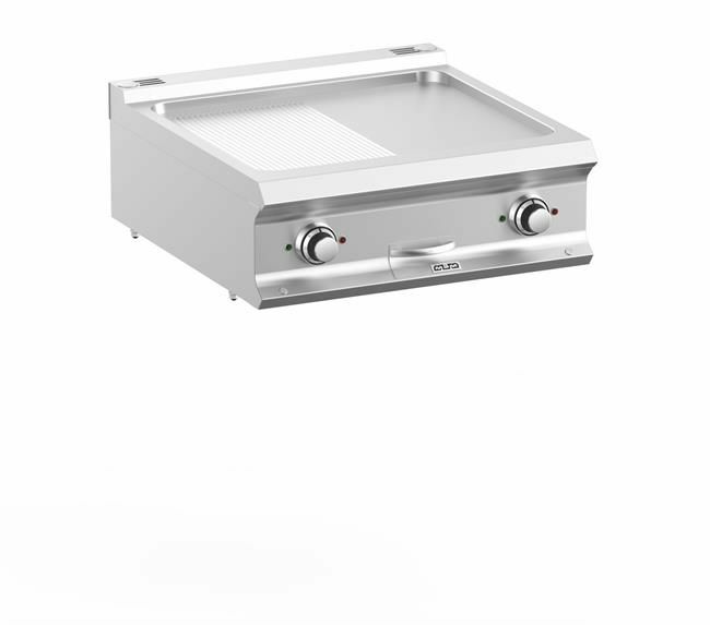 Płyta grillowa elektryczna podwójna nastawna 1/2 gładka+1/2 ryflowana, linia DominaPro 700 | Grafen, GRFTBE77TLRC 1