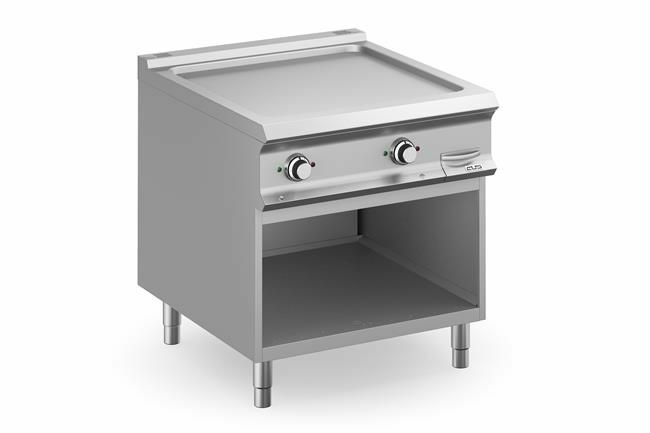 Płyta grillowa elektryczna gładka podwójna na podstawie z 3 stron zamkniętej linia Domina Pro 900 | MBM, FTBE98AL 1
