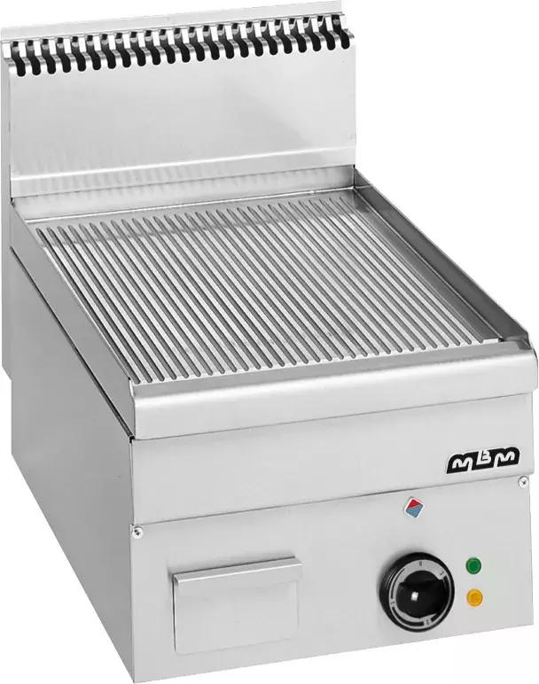 Płyta grillowa gazowa, stołowa  400x600 - ryflowana, Minima 600 | MBM, GFT46R 1