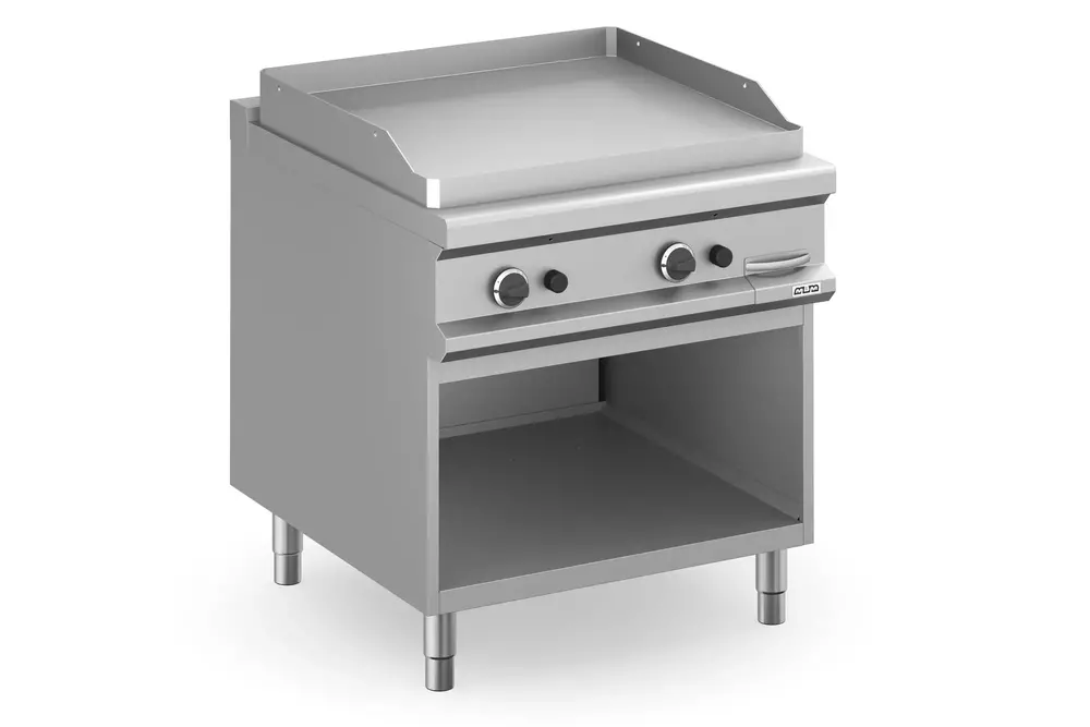 Płyta grillowa gazowa, na podstawie z trzech stron zamkniętej  800x900 - gładka, Magistra Plus 900 | MBM, MFTG98AL 1