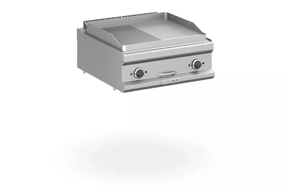 Płyta grillowa elektryczna, stołowa  700x700 - ryflowana,  Magistra Plus 700 | Grafen, GRMFTE77TR 1