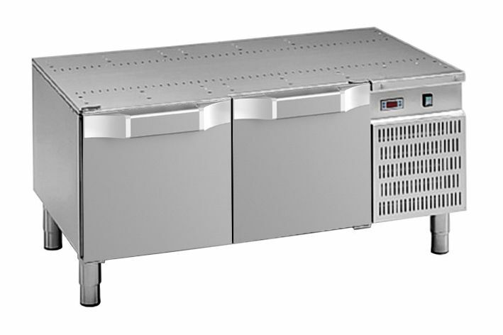 Podstawa chłodnicza pod urządzenia stołowe, linia DominaPro 700, 1200x700x600 mm, 2 szuflady | Grafen, GRBR772C 1