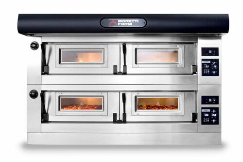 Elektryczny piec dwukomorowy P120 C z okapem i bazą  | Moretti Forni, MFP120CD 1