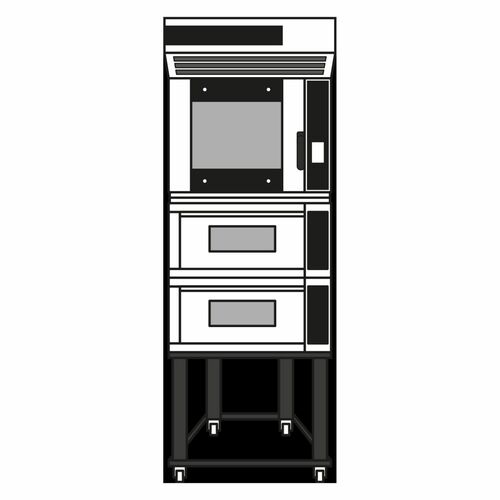 Zestaw piekarniczo-cukierniczy: F50E + Ideck ID60.60D + podstawa z komorą rozrostu H=700mm | Moretti Forni, MFIBAKE20 1