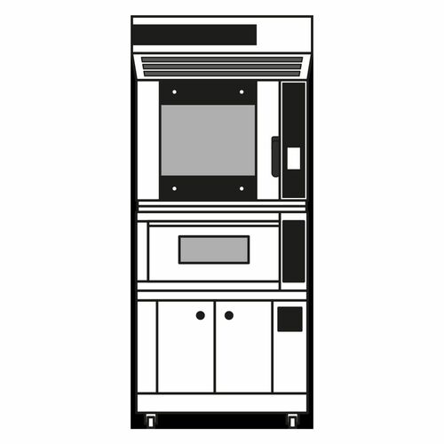 Zestaw piekarniczo-cukierniczy: F50E + Ideck ID60.60M + podstawa z komorą rozrostu H=700mm | Moretti Forni, MFIBAKE8 1
