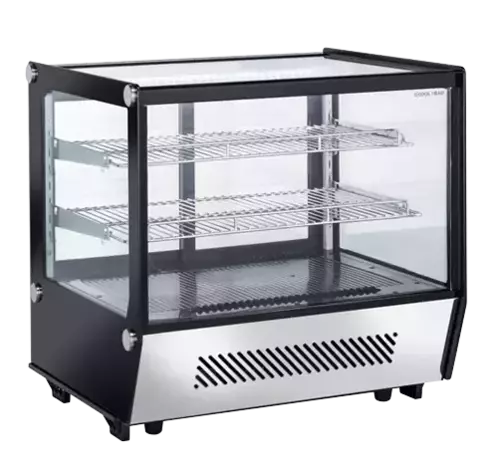 Witryna chłodnicza nastawna 120 l, czarna/stal nierdzewna | CoolHead, RC120SQ 1