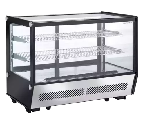 Witryna chłodnicza nastawna 160 l, czarna/stal nierdzewna | CoolHead, RC160SQ 1