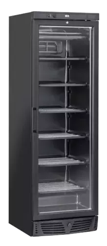 Szafa mroźnicza przeszklona czarna 300 l | CoolHead, TNG390B 1