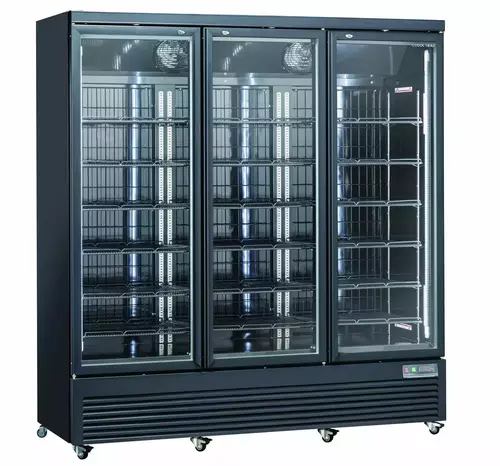 Szafa mroźnicza trzydrzwiowa gastronomiczna czarna 1450 l, 1880x760x2040 mm | CoolHead, RFG1900B 1