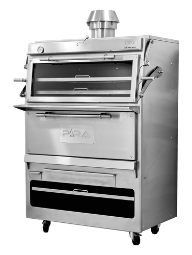 Dwukomorowy piec grillowy węglowy SILVER 120D ze szklanymi drzwiami, 1430x795 mm | Pira, 120.109 1