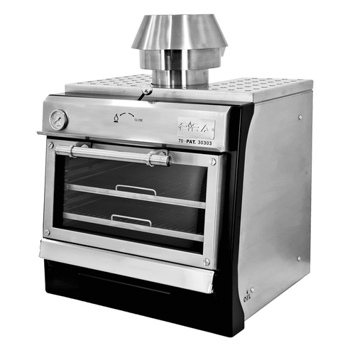 Piec grillowy węglowy LUX 70 AB ze szklanymi drzwiami, 706x555 mm | Pira, 450.102 1