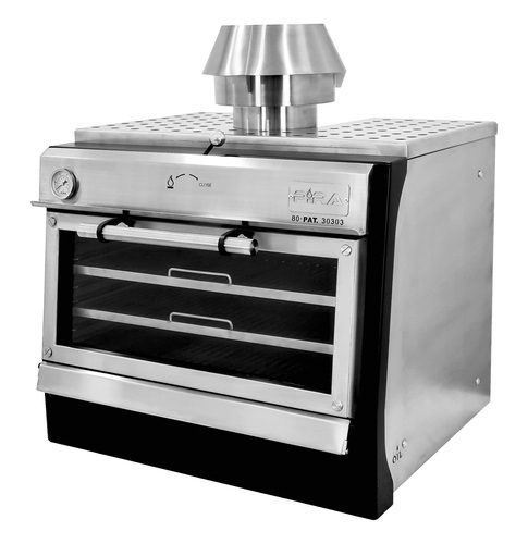 Piec grillowy węglowy LUX 80 AB ze szklanymi drzwiami, 800x615 mm | Pira, 490.102 1