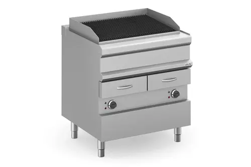 Grill wodny, elektryczny, na szafce z szufladą na wodę 700x700,  Magistra Plus 700 | Grafen, GRMWGE78A 1