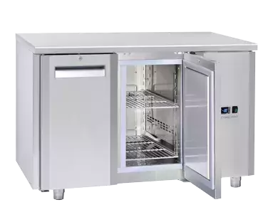 Stół mroźniczy z zew. agregatem 700mm, bez blatu, 2 drzwiowy GN1/1 inox 1222x700x810 | Coolhead, QN2000SG 1
