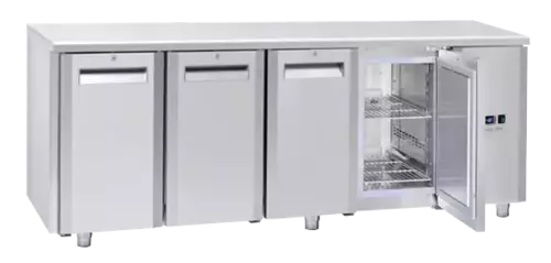 Stół mroźniczy z zew. agregatem 700mm, bez blatu,  4 drzwiowy GN1/1 inox 2094x700x810 | Coolhead, QN4000SG 1