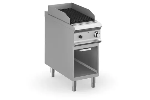 Grill gazowy z lawą wulkaniczną pojedynczy na podstawie z 3 stron zamkniętej linia Domina Pro 900 | MBM, PLG94A 1