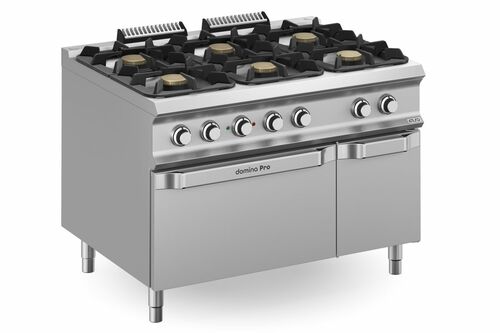 Kuchnia gazowa 6-palnikowa z piekarnikiem elektrycznym GN2/1, linia Domina Pro 900 | MBM, FB912AFEXXL 1