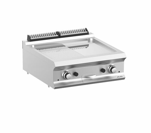 Płyta grillowa gazowa podwójna nastawna 1/2 gładka + 1/2 ryflowana, linia DominaPro 700 | Grafen, GRFTBG77TLR 1