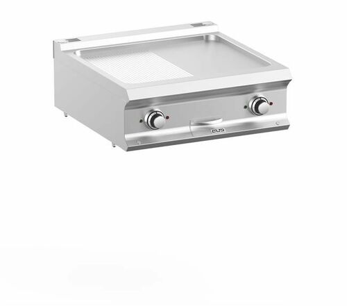 Płyta grillowa elektryczna podwójna nastawna 1/2 gładka+1/2 ryflowana, linia DominaPro 700 | Grafen, GRFTBE77TLRC 1