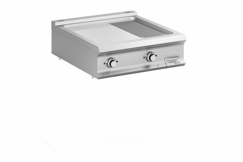 Płyta grillowa elektryczna 2/3 gładka 1/3 ryflowana chromowana podwójna nastawna linia Domina Pro 900 | MBM, FTBE98TLRC 1