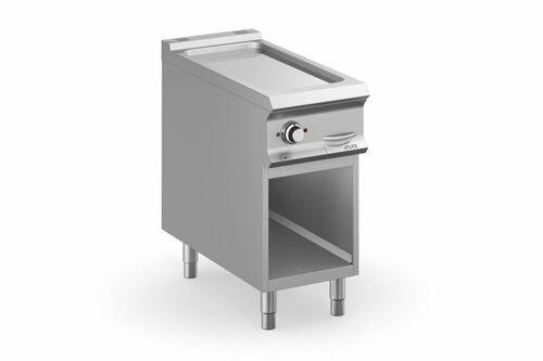 Płyta grillowa elektryczna gładka chromowana pojedyncza na podstawie z 3 stron zamkniętej linia Domina Pro 900 | MBM... 1
