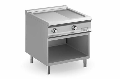 Płyta grillowa elektryczna 2/3 gładka 1/3 ryflowana podwójna na podstawie z 3 stron zamkniętej linia Domina Pro 900 |... 1