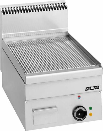 Płyta grillowa elektryczna, stołowa  400x600 - ryflowana, Minima 600 | MBM, EFT46R 1