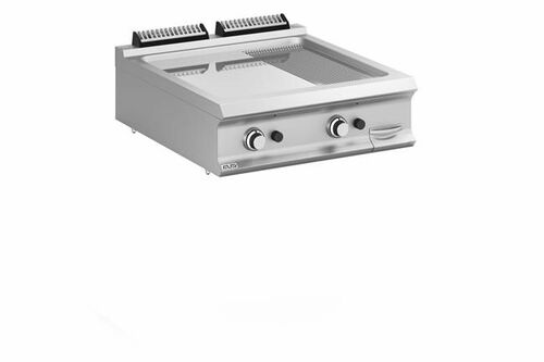 Płyta grillowa gazowa 2/3 gładka 1/3 ryflowana chromowana podwójna nastawna linia Domina Pro 900 | MBM, FTBG98TLRC 1