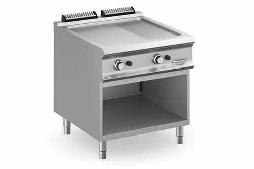 Płyta grillowa gazowa 2/3 gładka 1/3 ryflowana podwójna na podstawie z 3 stron zamkniętej linia Domina Pro 900 | MBM... 1