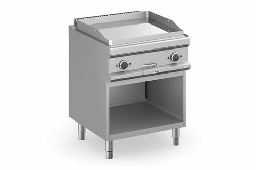 Płyta grillowa elektryczna, na podstawie z trzech stron zamkniętej  700x700 - gładka, chromowana,  Magistra Plus 700 |... 1