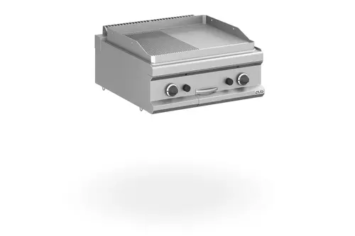 Płyta grillowa gazowa, stołowa  700x700 - 1/2 gładka, 1/2 ryflowana,  Magistra Plus 700 | Grafen, GRMFTG77TLR 1